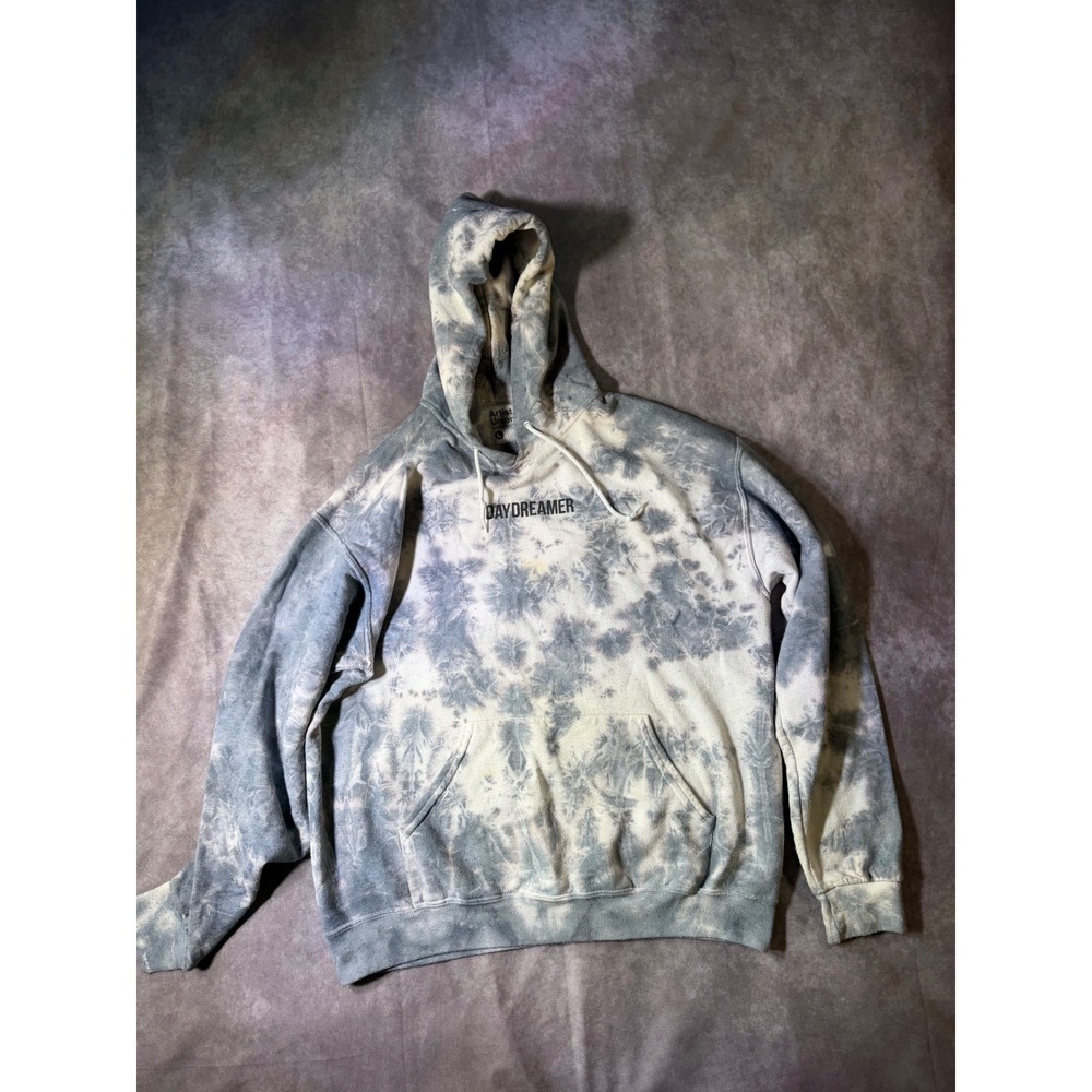 Artist Union Daydreamer Tie Dye Hoodie Grey White Pullover Sweatshirt Mens Large